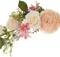 Artificial Peony Flower Swag – 25 Inch Decorative Swag with Champagne Peony, White Rose & Green Leaves for Wedding Arch, Front Door & Wall Décor